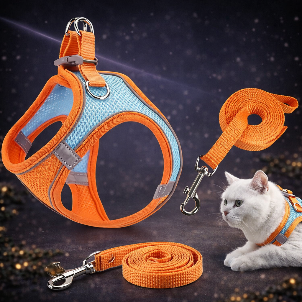 Velora™ SoftGrip Cat Harness & Lead Comfortable